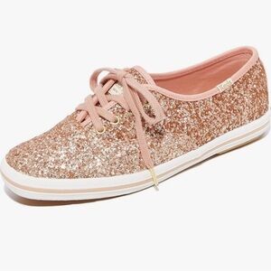 Keds × Kate Spade New York Rose Gold Glitter Sneakers size 9.5
